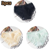 new thread cotton Japanese bow women's underwear solid color breathable waist size girls briefs plus