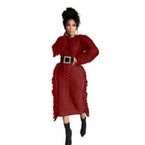 Zingj New Women's Long Tassel Edge Wool