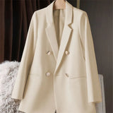 Zingj New Blazer Female Metal Button British Wind Casual Versatile Green Red Small Suit
