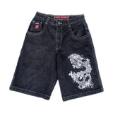 Zingj Pants Men's Loose Wide-Leg Retro Gradient Jeans Men's Tide Card High Street Straight Tube Overs 1215-0-Outfit