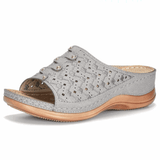 Women Summer Slippers, Retro Roman Casual Shoes, Women Open Toe Chunky Sole Sandals, Women Sliding Beach