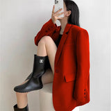 Suit Jacket Woman 2025 Spring And Autumn New Temperament Black Casual Fried Street This Year's Popular Small