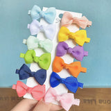 Grosgrain Ribbon Bowknot Hairpins For Cute Girls Colorful BB Hair Clips Mini Barrettes Headwear Kids Hair