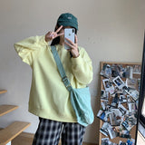 Spring Autumn Woman's Hoodies Oversize Female Loose Cotton Solid Thin Sweatshirts Lady