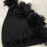 2022 New Embroidery Pit Terms Solid Colored Swimsuit