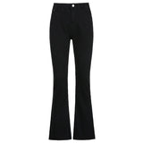 Casual Brown Skinny Jeans Women Autumn High Waisted Pants Capris 90s Denim Trousers Ladies Pockets