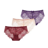 Sexy Lace Underwear Women Transparent Low Waist Panties Cotton Crotch Briefs for Girls Breathable Seamless