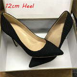 12cm high heels sexy knit fashion pointer toe sexy shallow women wedding party evening shoes BM014