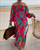 Autumn Fashion Casual Shoulder-Strapped Holiday Dress Two-Piece