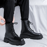 Zingj Men's British High Boots Summer New Booleather Chelsea Boots