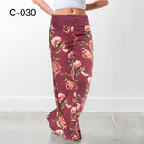 Spring Autumn Loose Beach Women's Pants Fashion Floral Print Drawstring Wide Leg Ladies Long Pants Sweatpants Plus