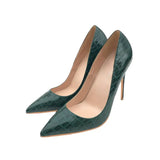 green patent leather pointed toe women shoes high heel pumps 12 cm stiletto dress pumps shoes QP012