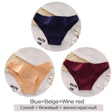 3PCS/Set Women's Panties Cotton Brazilian Underwear Women Sexy V Waist Women's Thong Female Underpants Intimate