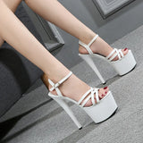 Zingj Leather Sandals Special High Heels Fine Heel Sexy Black Waterproof Table Hate Day Superb High Sandals Female