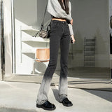 Color Women Flare Jeans Pants Button Down Pants Zipper Stretch Jeggings Elastic Denim Skinny Bootcut Casual Fashion