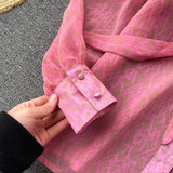 Spring New Blouse Sweet Pure V-neck Bow Puff Sleeve Fashion Printing Loose Versatile Chiffon Shirt