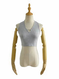 Tanks Top Femme T Shirt Vintage Cami Top Women Clothing Halter Tees Korean Fashion Clothing Heart-shape