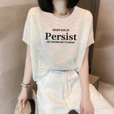 Shoulder Short-Sleeved T-Shirt Lady Loose Summer New Bamboo Festival Cotton Age-Red-Down Shirt Fashion Casual