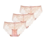 Sexy Lace Underwear Women Transparent Low Waist Panties Cotton Crotch Briefs for Girls Breathable Seamless