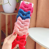 Colorful Bowknot BB Hair Clips For Cute Girls Boutique Cotton Barrette Handmade Hairpin Headwear Kids Hair