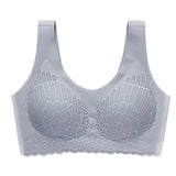 Push Up Vest Bra Women Seamless Underwear Solid Lace Soft Comfortable Sleep Top With Chest Padded Bras For Women M L XL