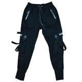 Fashion Brand Overalls Men's Personality Ribbons And Feet Korean Version Of The Trend Loose Street Hip-Hop Harlan