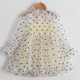Kids Dresses For Girls Long Sleeve Children Clothing Polka Dot Tulle Tutu Girls Casual School Wear Princess Party