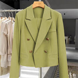 Zingj Jacket Female 2024 Avocado Autumn New Temperament Fried Street Short Small Casual