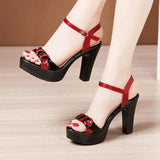Women's High-Heeled, Thick-Heeled Sandals Women's 2023 Summer New Thick-Soled Waterproof Platform With Open