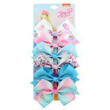 Pieces/Set JoJo Bows Jojo Siwa Rainbow Printed Knot Ribbon Bow For Girls Handmade Boutique Hair Clip Children Hair