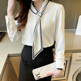 Spring And Autumn Commuter OL Printing Leads The Shirt Female Early Spring Long-Sleeved Jacket Design Sense Minority Temperament