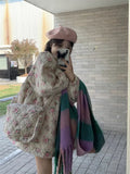 Pink Floral Quilted Coat- Outfit