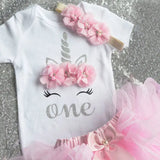 One Year Baby Girl Dress Unicorn Party Girls Tutu Dress Toddler Kids Clothes Baby 1st Birthday Outfits infantil
