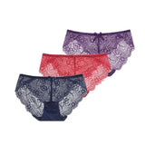 Sexy Lace Underwear Women Transparent Low Waist Panties Cotton Crotch Briefs for Girls Breathable Seamless