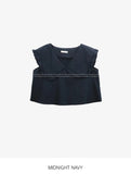 Zingj Age Reduction Doll Collar Vest Shirt Female Summer French Niche Loose Casual Joker Sleeveless Short