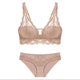 Fashion Sexy Bra set Women's push up Lace Underwear Panties Thin breathable bra set Jacquard Sexy Underwear Free