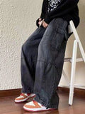 vintage cargo jeans for men with patch