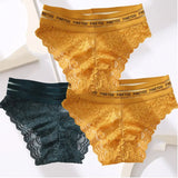 Lace Sexy Women's Panties Finetoo Mid-waist Temptation Transparent Hollow Out Underwear Female Underpants Briefs
