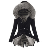 Autumn And Winter New Cotton Hoodie Repair Warm Zipper Coat Women