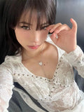 Fairy Sexy Crochet Grunge Blouse Women Pleated Slim Irregular Top Shirt Y2k Aesthetic All Mtach Blusas Streetwear De