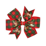 PC Christmas Hair Bow Clips Hair Swallowtail Bows Baby Girl Kids Hair Clips Boutique Bow Clips for Women Hair