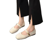 Single Shoes Women's 2025 Soft-Soled Mary Jane Women's Shoes New Retro French Spring And Autumn Square Head With A Light