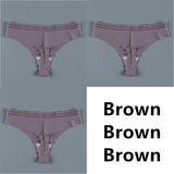 For Women Seamless Panty Set Solid Invisible Underwear Sexy Low Waist Briefs Women's Underpants Lingerie Dropship 3