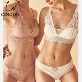 Fashion Sexy Bra set Women's push up Lace Underwear Panties Thin breathable bra set Jacquard Sexy Underwear Free