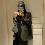 Suit Jacket Woman 2025 Spring And Autumn New Temperament Black Casual Fried Street This Year's Popular Small