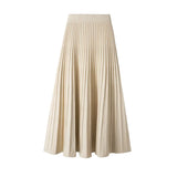 Zingj And Winter New High Waist Show Thin A-Word Pleated Skirt Big Umbrella Skirt Long Plus Thick Wool Knitting Skirt Woman-Outfit