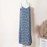 2021 Summer Leopard Midi Dress Woman Sleeveless Camisole Dress Korean Female Sundress Leisure