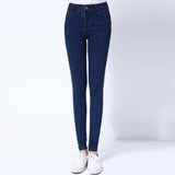 Women 2020 Spring Elastic Female Casual Cotton Pencil Trousers White Blue Black Slim Skinny Pants Strethcy Woman