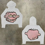 Men's Hoodie Y2K Original Hip-Hop Cartoon Graphic Print Pullover Fashion Leisure Loose Sports Shirt