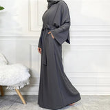 Robe Skirt Coat Women's Explosive Middle East Turkey Solid Color Big-Size Cardigan 2